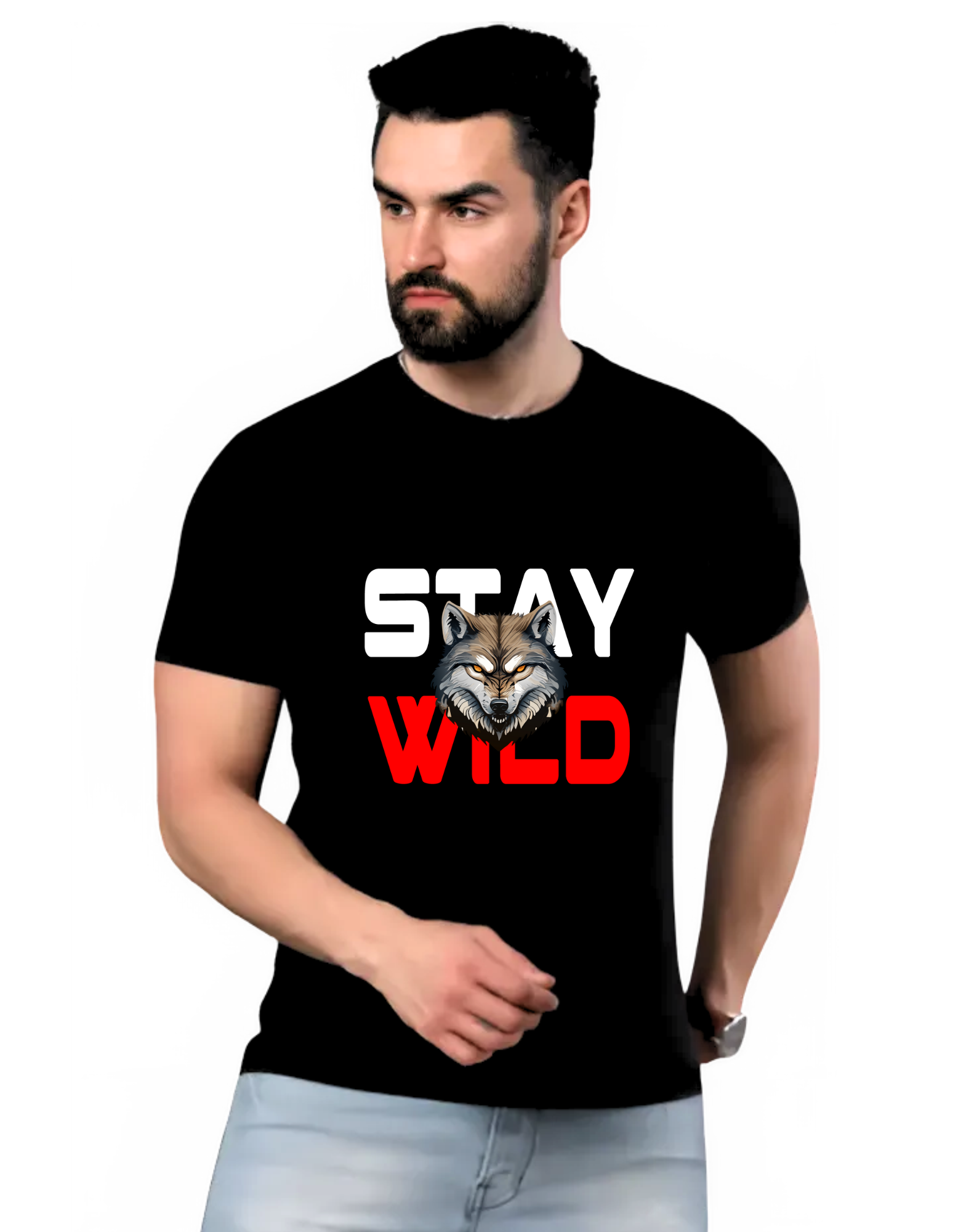 STAY WILD Themed Mens Tshirt |DIBBY