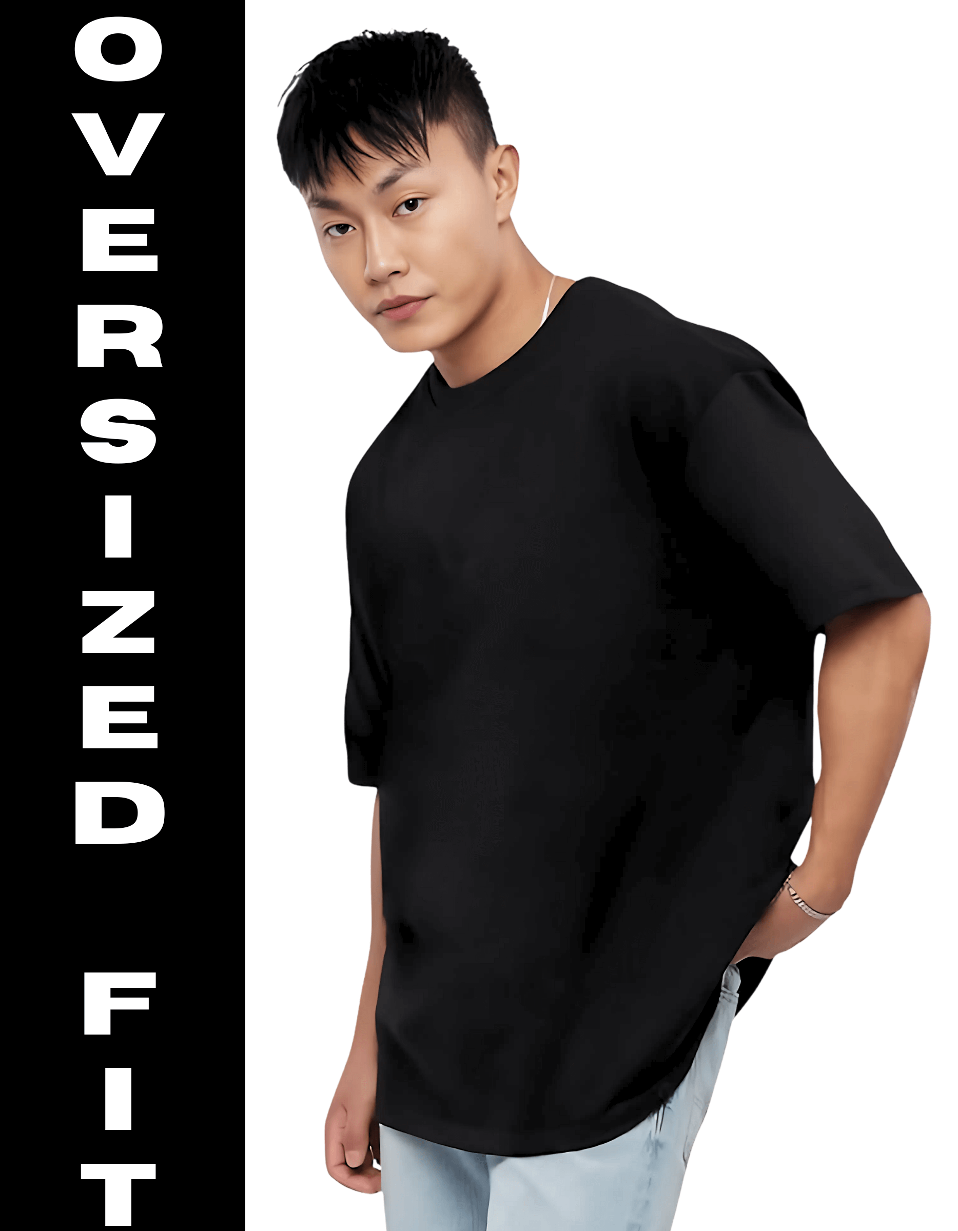 FIRE ANIME Themed Mens Oversized Tshirt | DIBBY