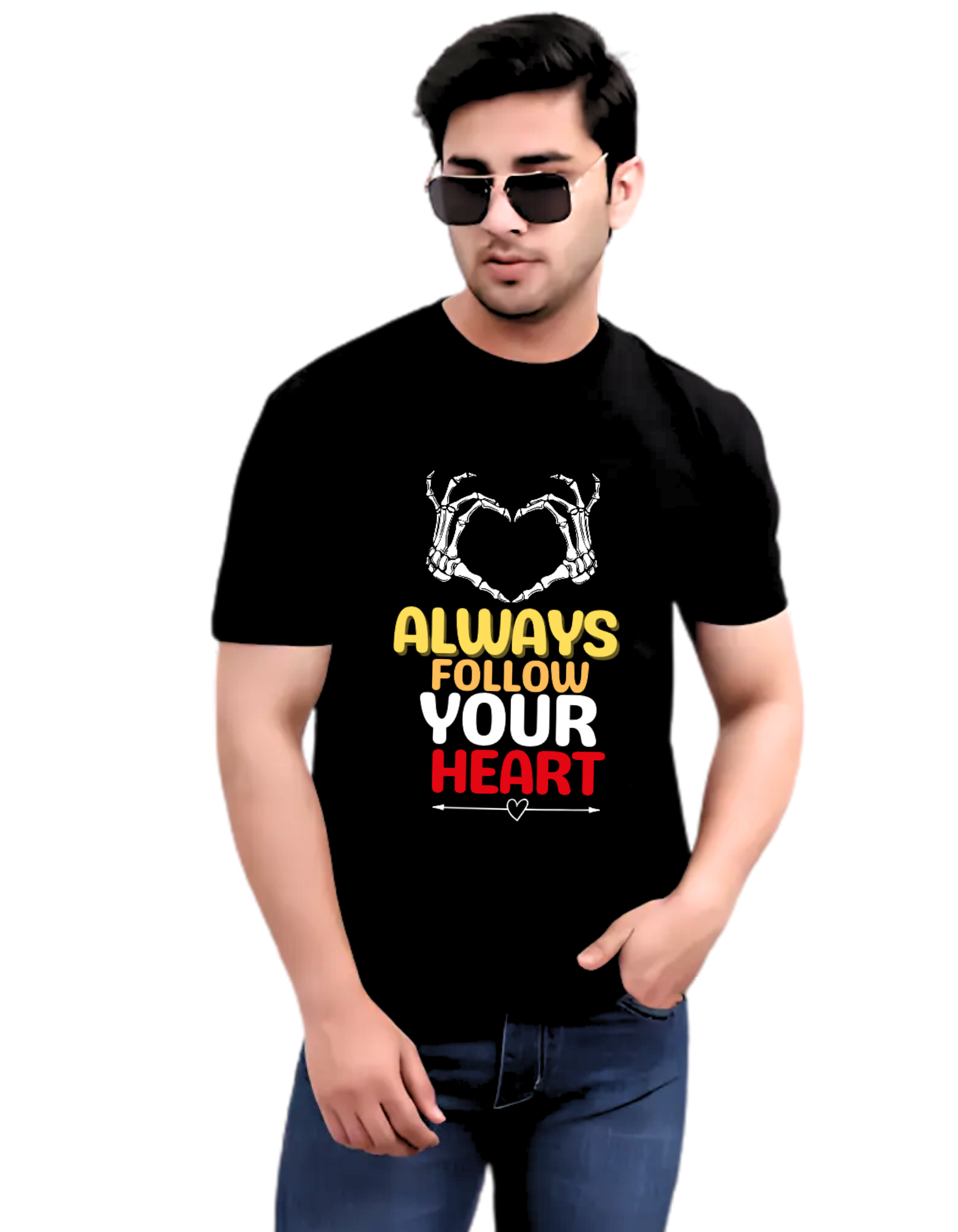 ALWAYS FOLLOW YOUR HEART Themed Mens Thsirt | DIBBY