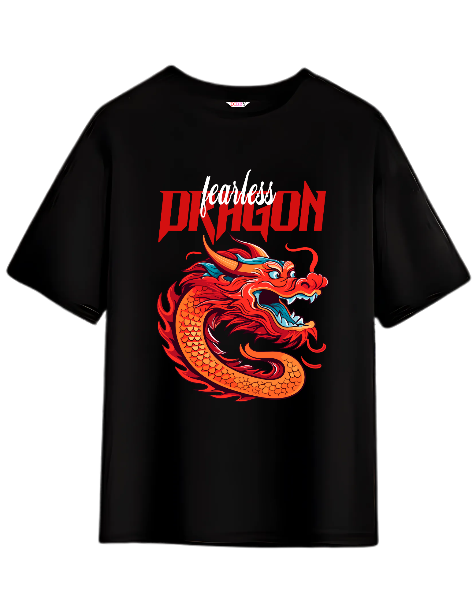 FEARLESS DRAGON Themed Mens tshirt |DIBBY