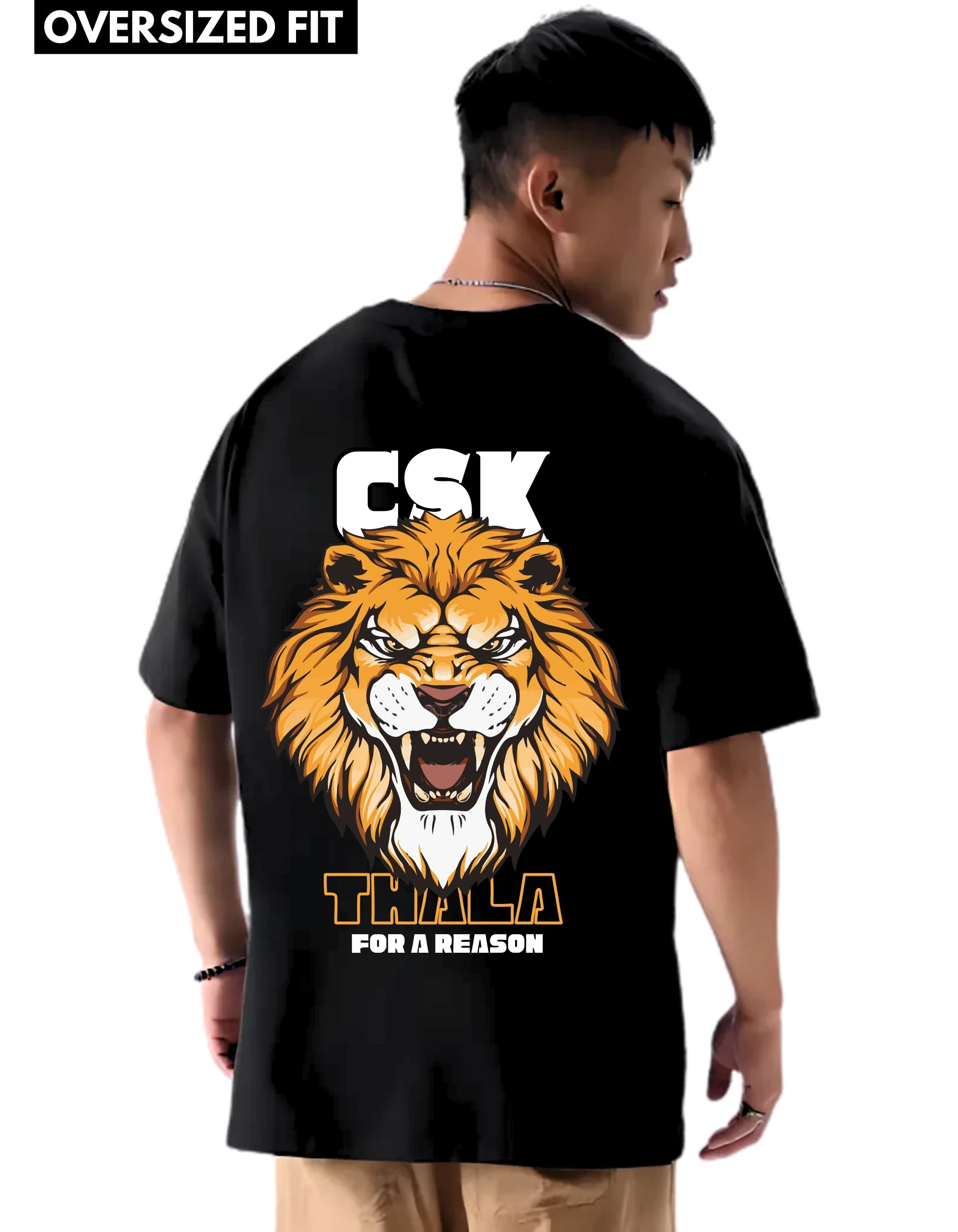 CSK Themed Men's Oversized Tshirt |DIBBY