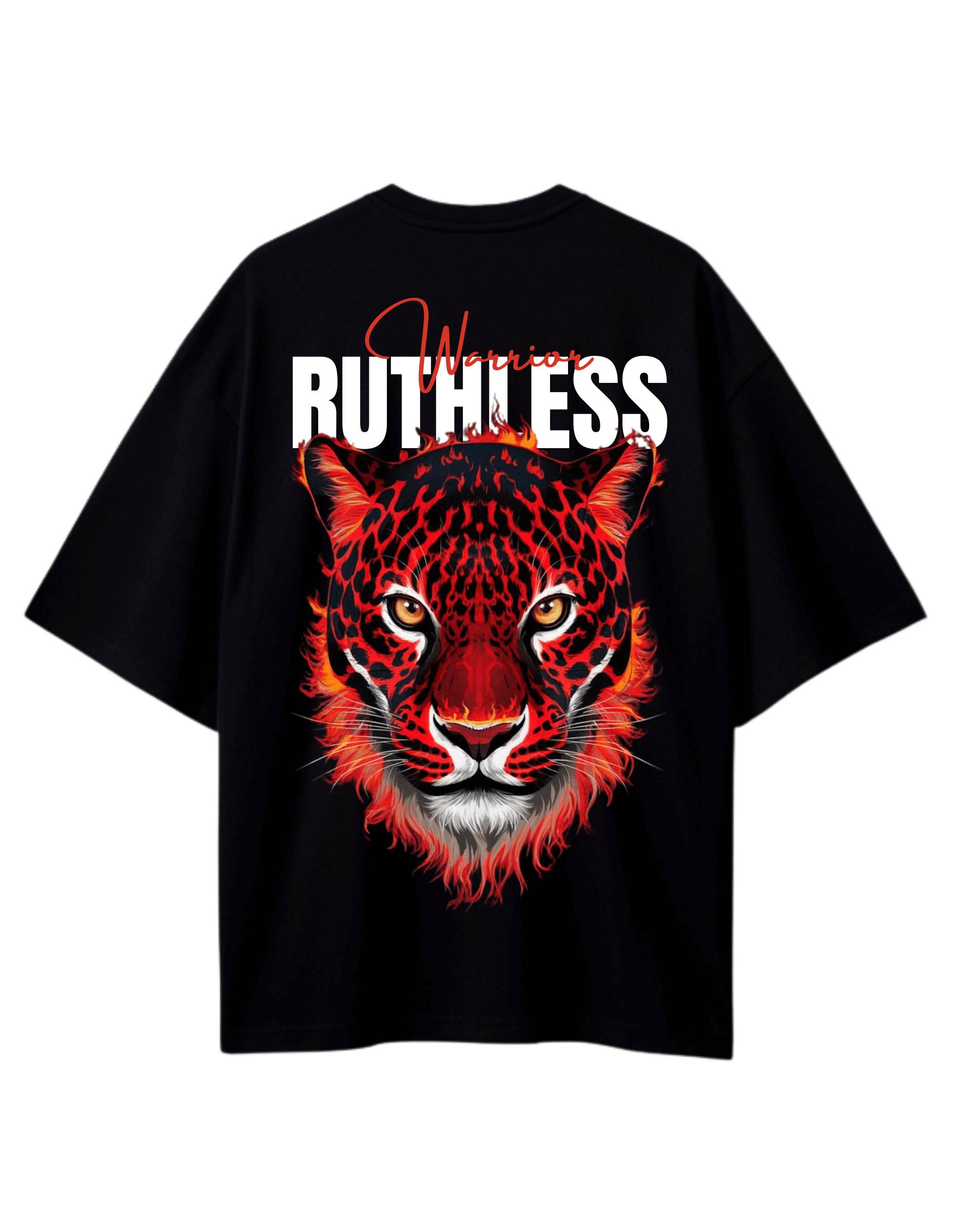 RUTHLESS WARRIOR Themed Mens Oversized Tshirt |DIBBY