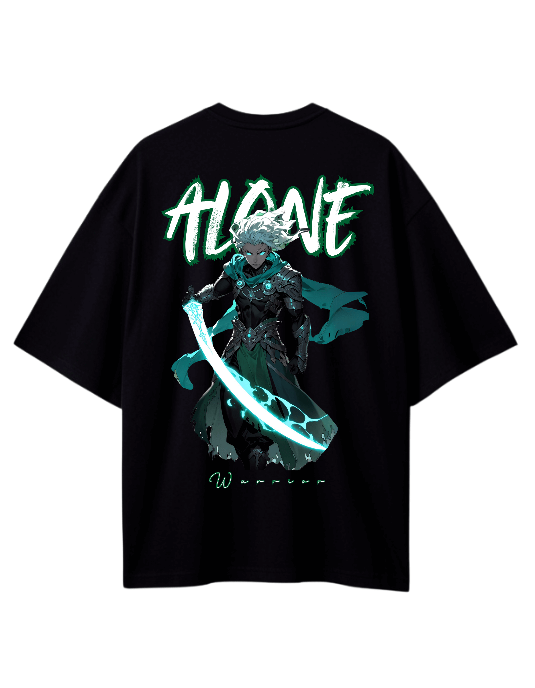 Alone Warior Themed Men's Oversized Tshirt |DIBBY