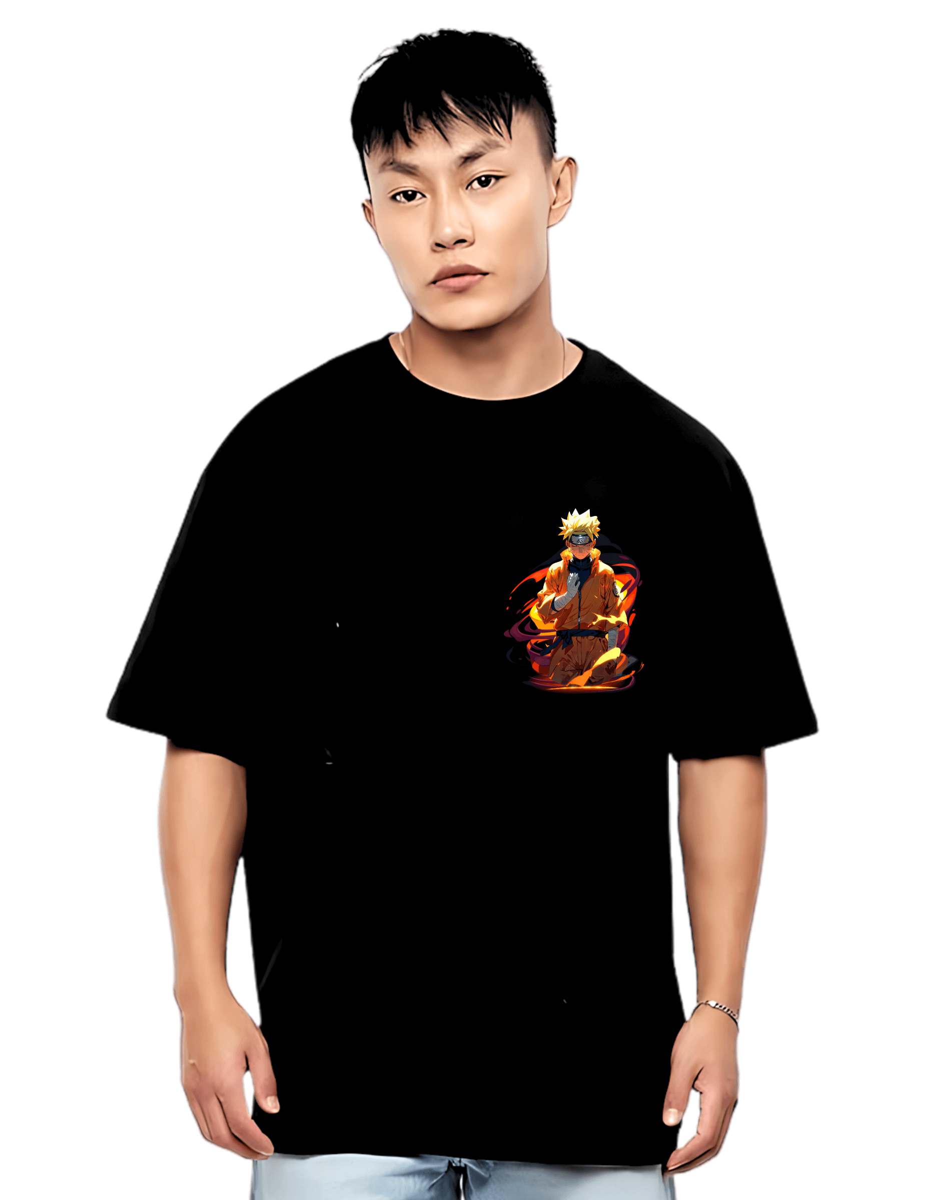 HAYAKU Anime Themed Mens Oversized Tshirt|DIBBY