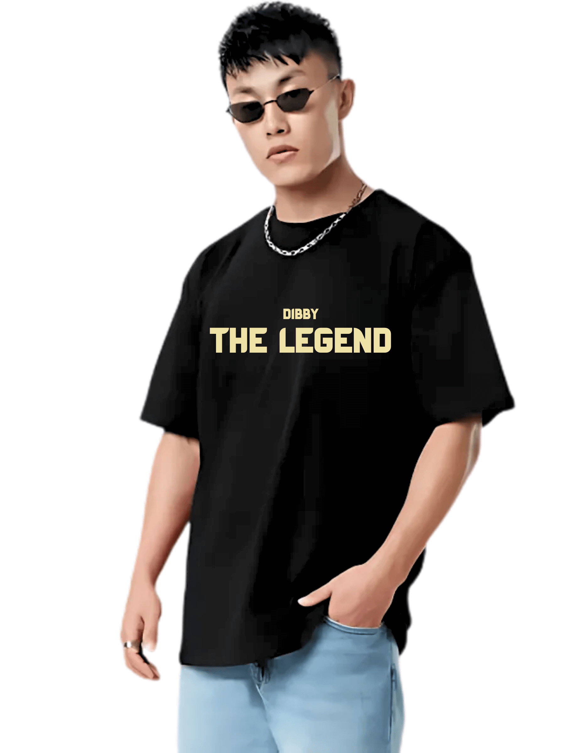 LEGEND DRAGON Themed Mens Oversized Tshirt |DIBBY