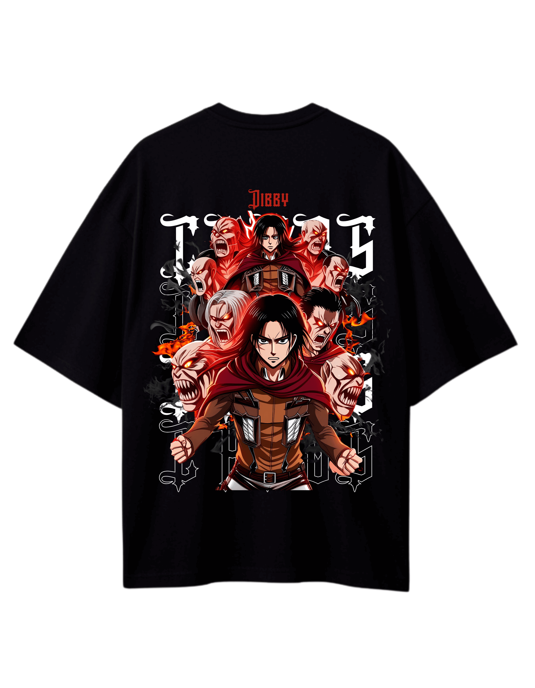 Dark Anime Themed Men's Oversized Tshirt |DIBBY