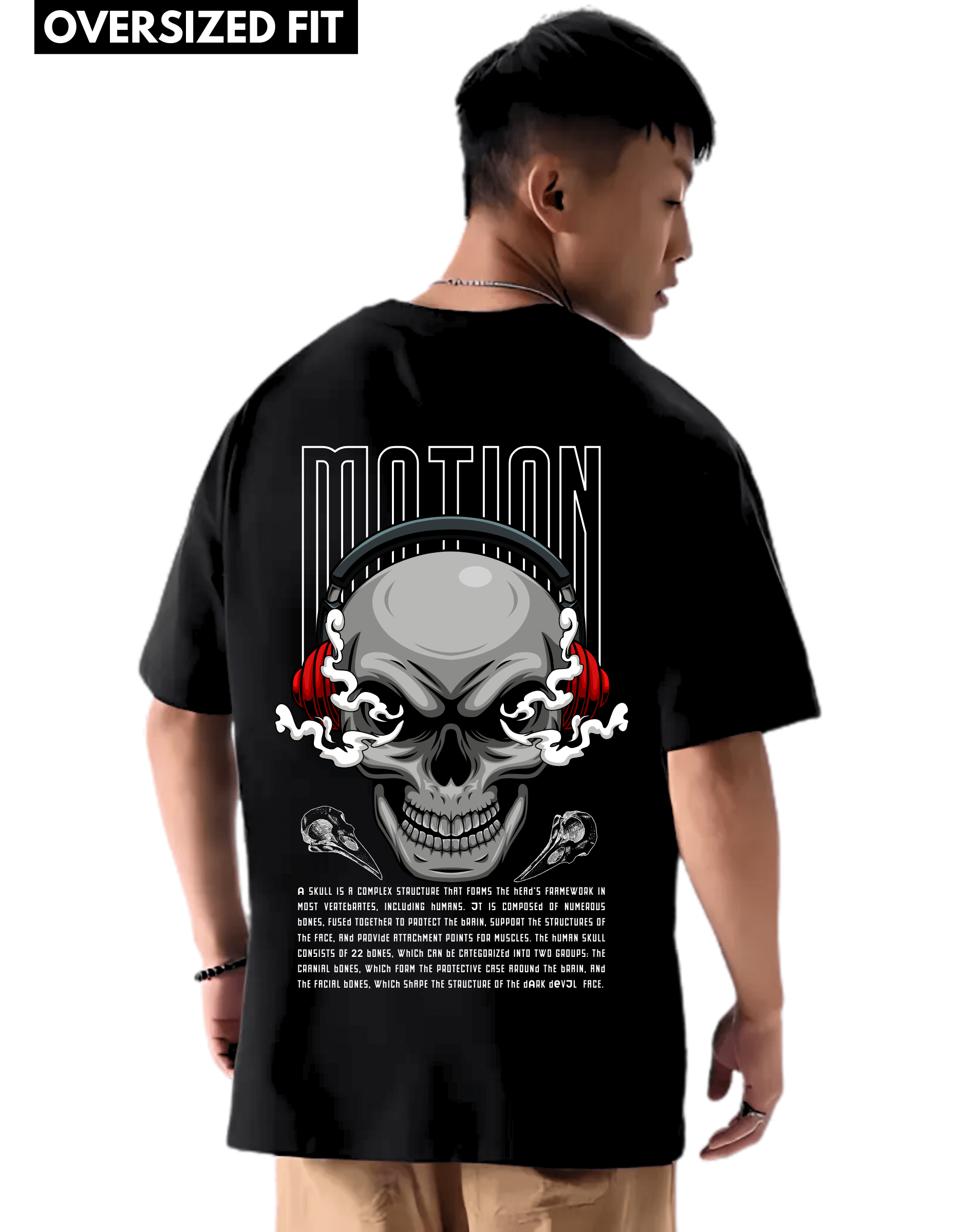 MOTION SKULL Themed Mens Tshirt | DIBBY