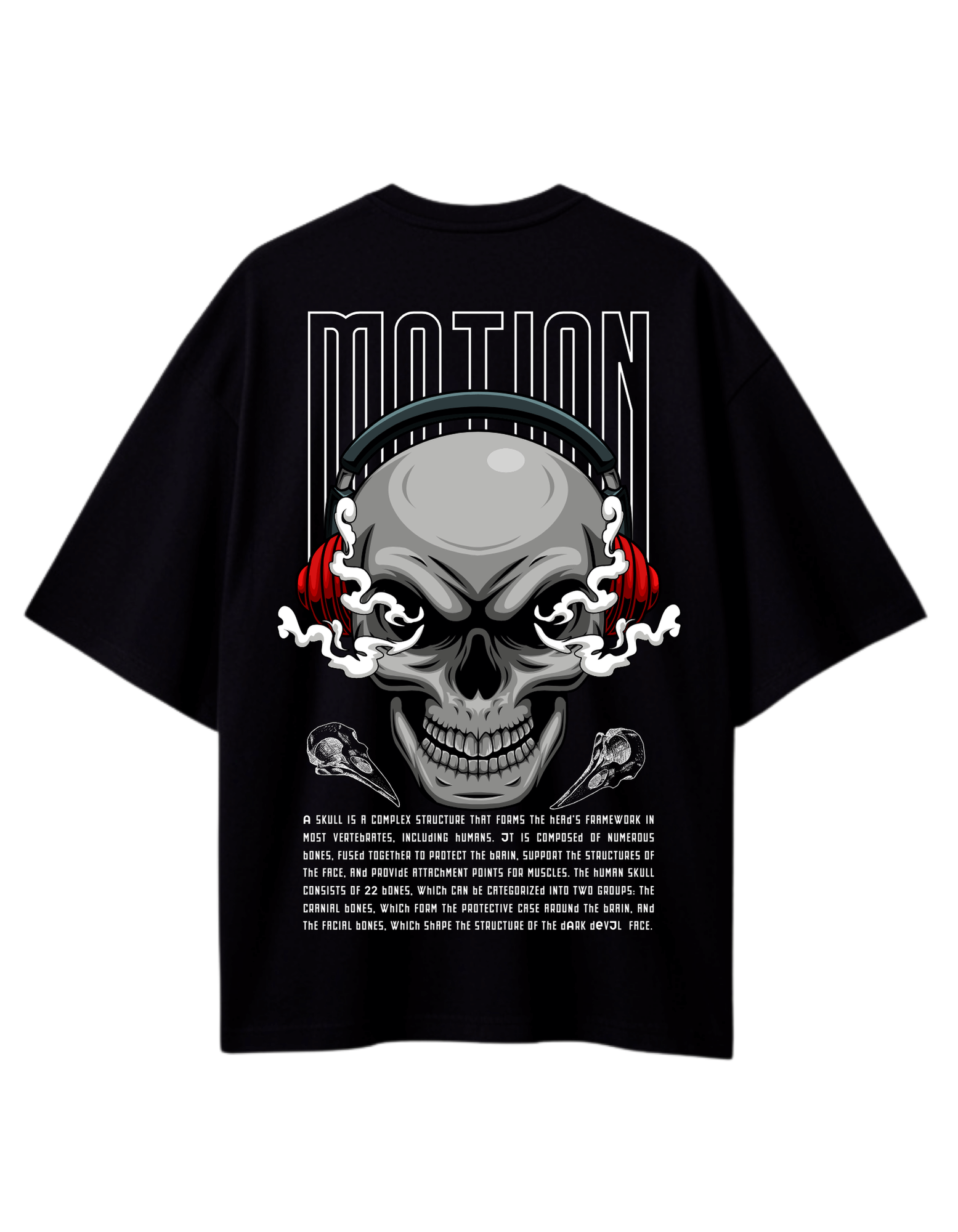 MOTION SKULL Themed Mens Tshirt | DIBBY