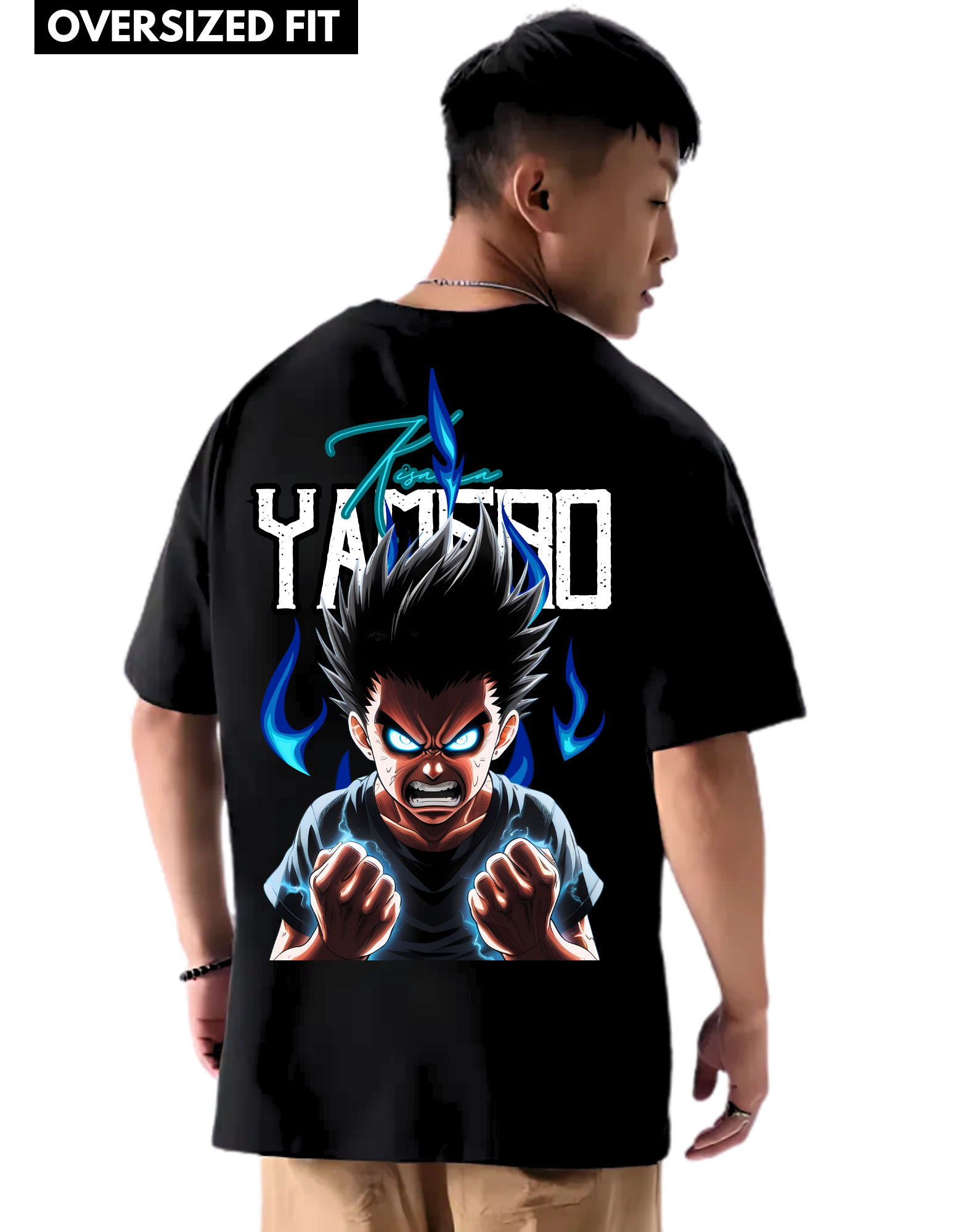 YAMERU ANIME Themed Men's Oversized Tshirt |DIBBY