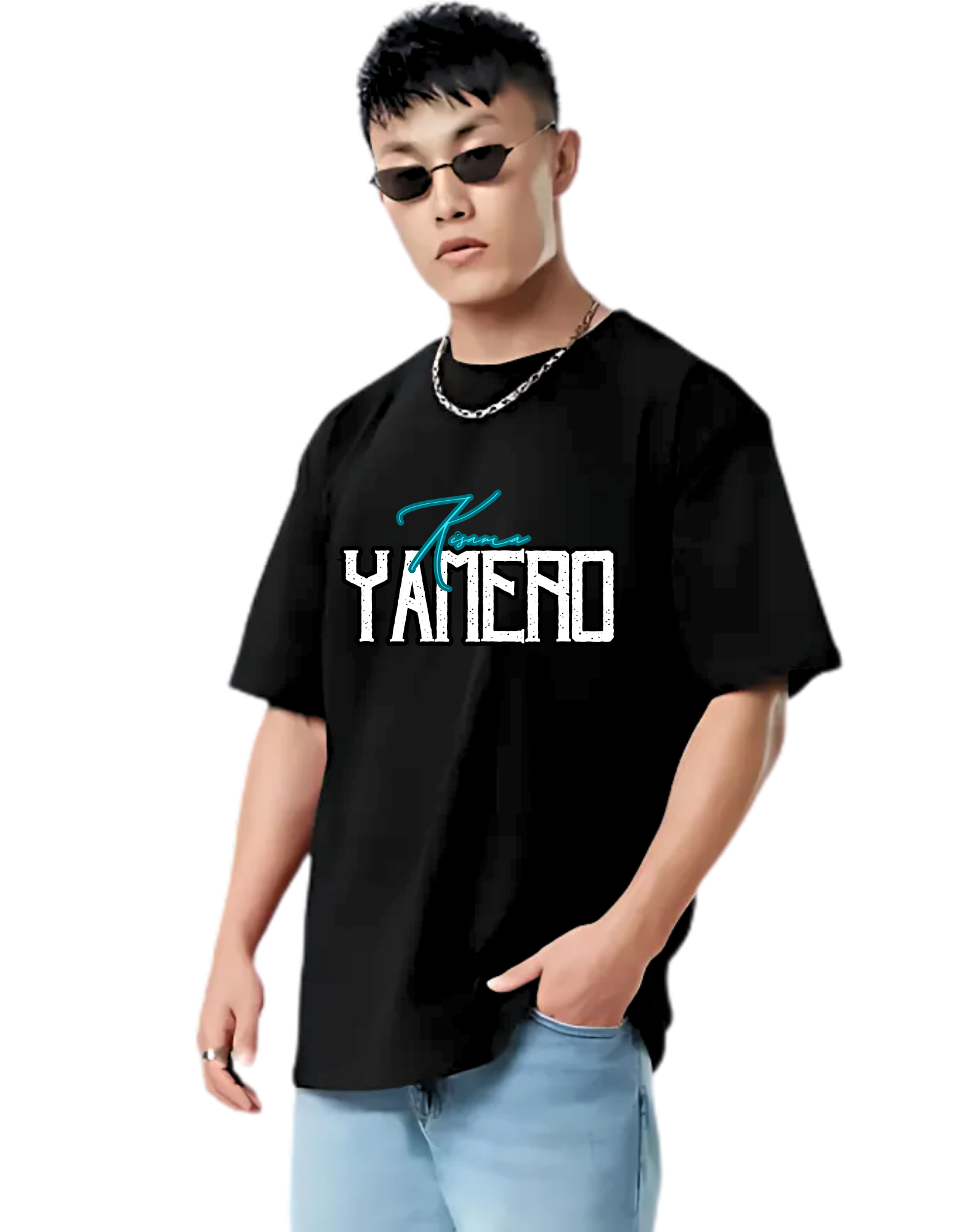 YAMERU ANIME Themed Men's Oversized Tshirt |DIBBY