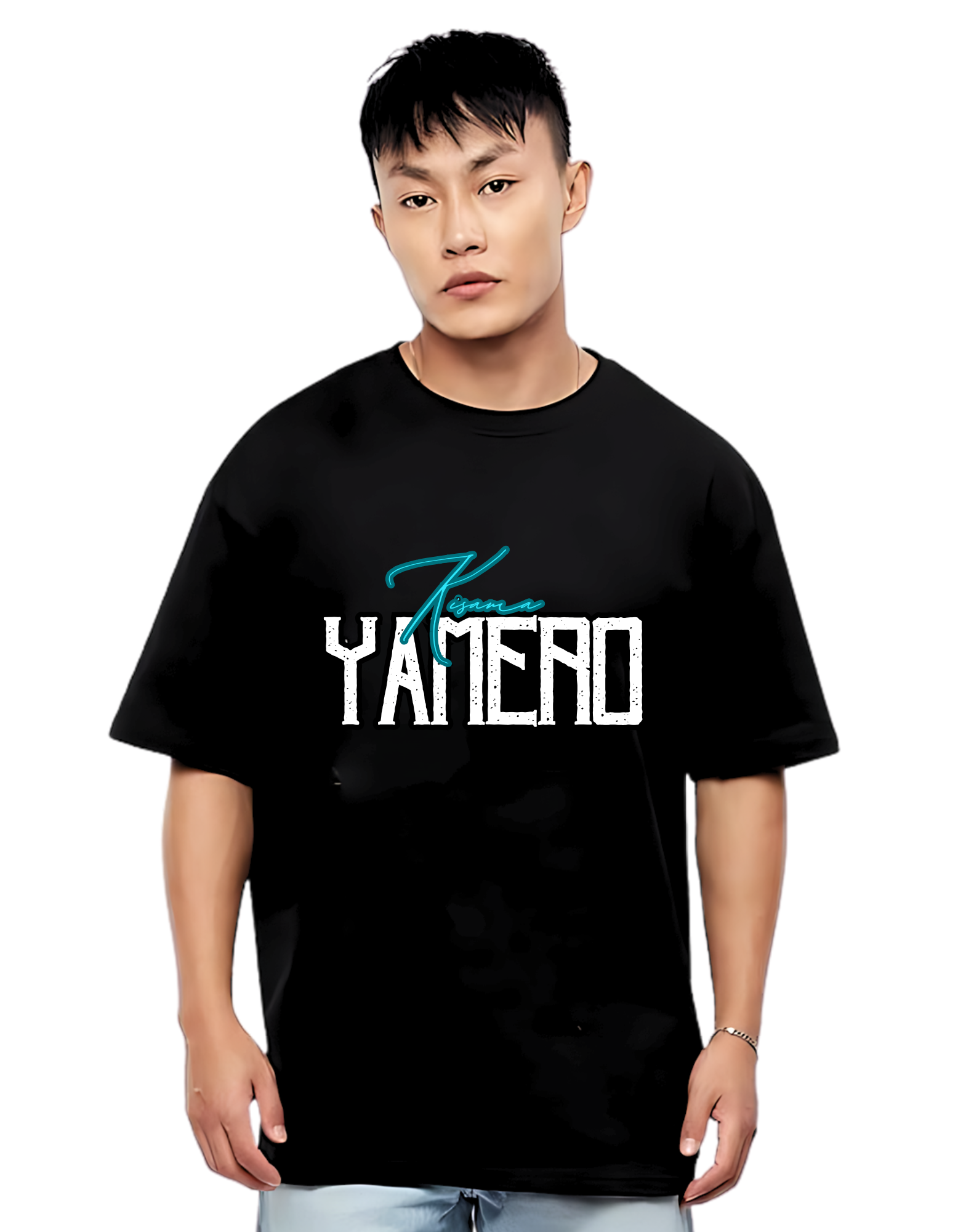 YAMERU ANIME Themed Men's Oversized Tshirt |DIBBY