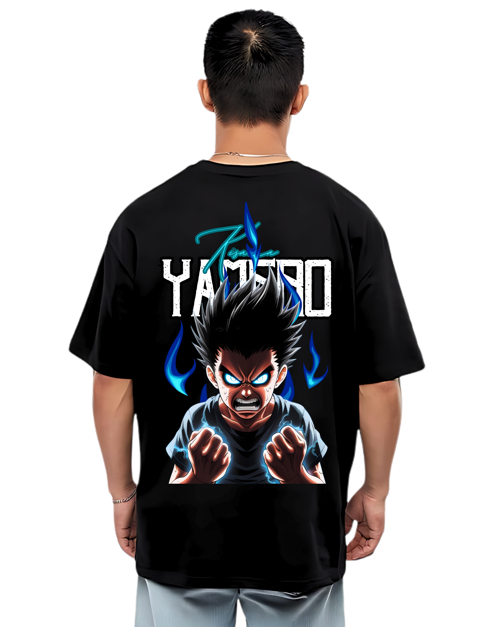 YAMERU ANIME Themed Men's Oversized Tshirt |DIBBY