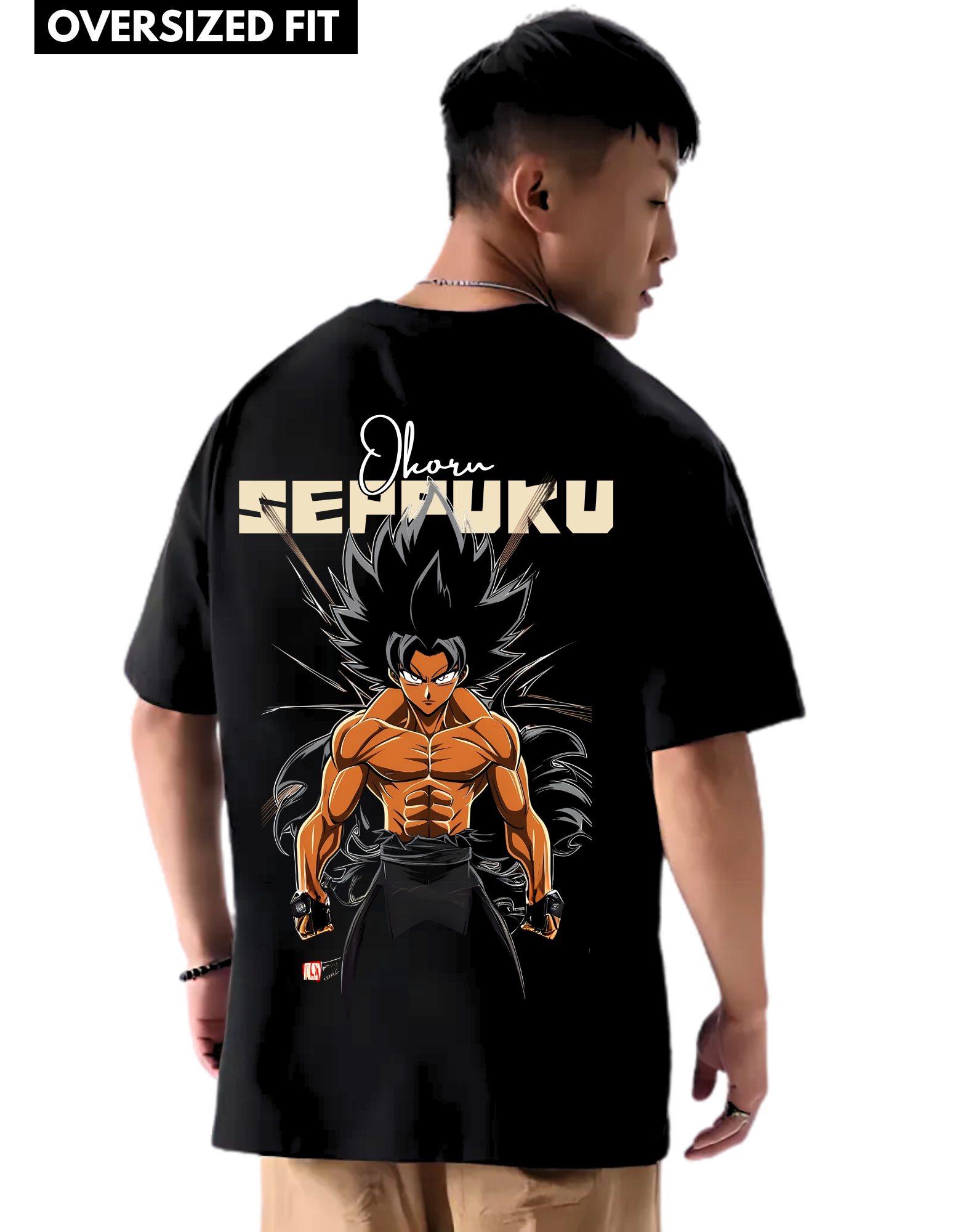 SEPAKU ANIME Themed Men's Oversized Tshirt | DIBBY