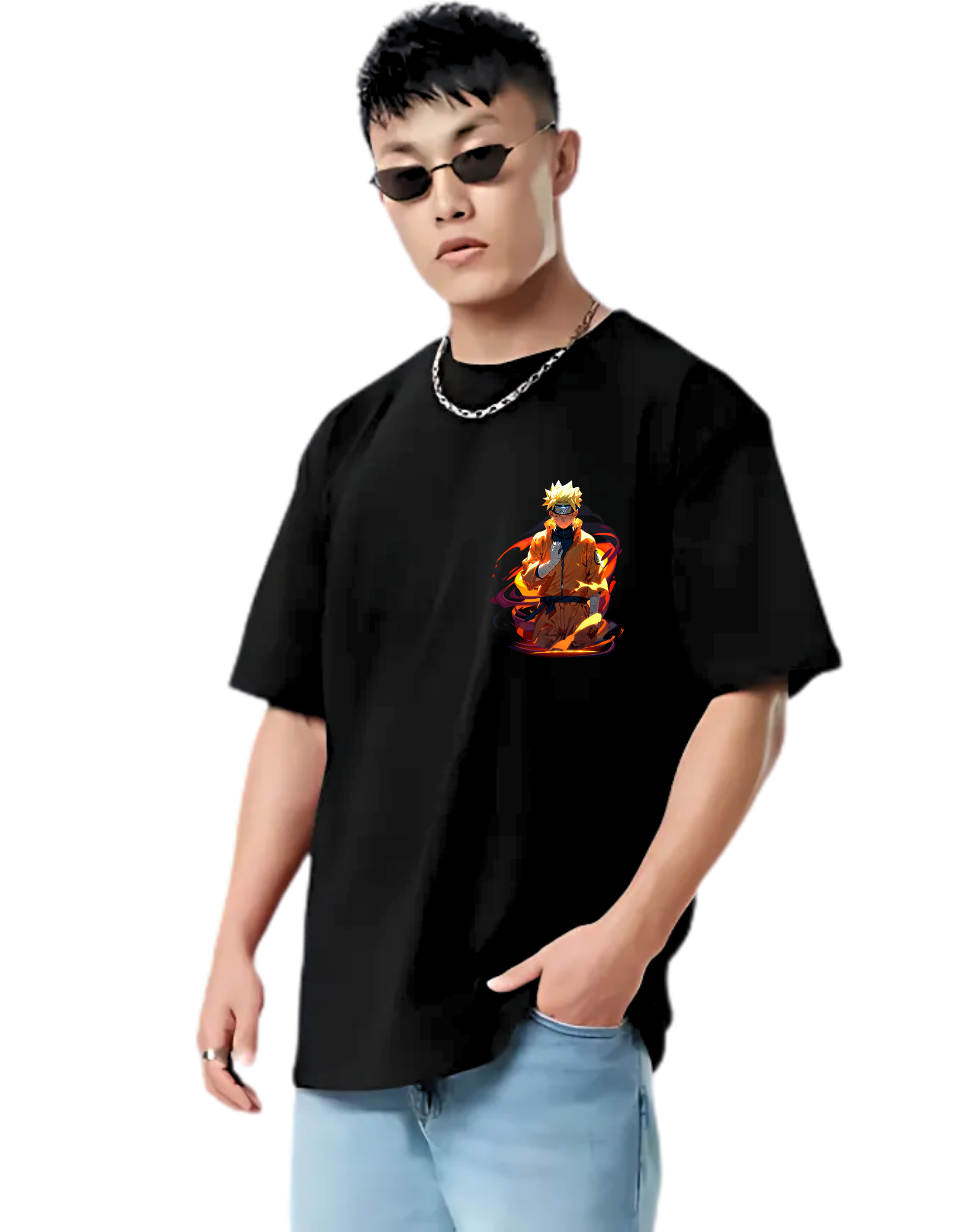 HAYAKU Anime Themed Mens Oversized Tshirt|DIBBY