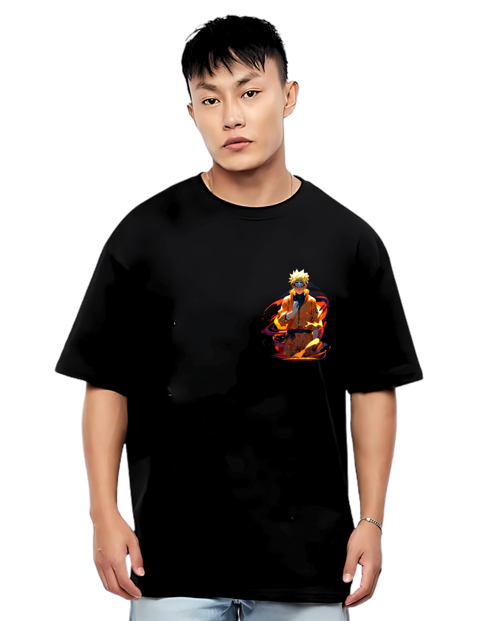 HAYAKU Anime Themed Mens Oversized Tshirt|DIBBY