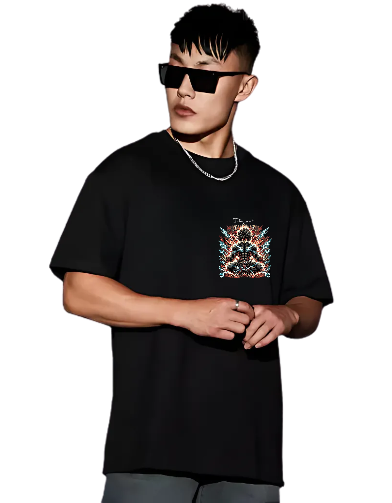 DEMONIC CHAINS Anime Themed men's Oversized Tshirt |DIBBY