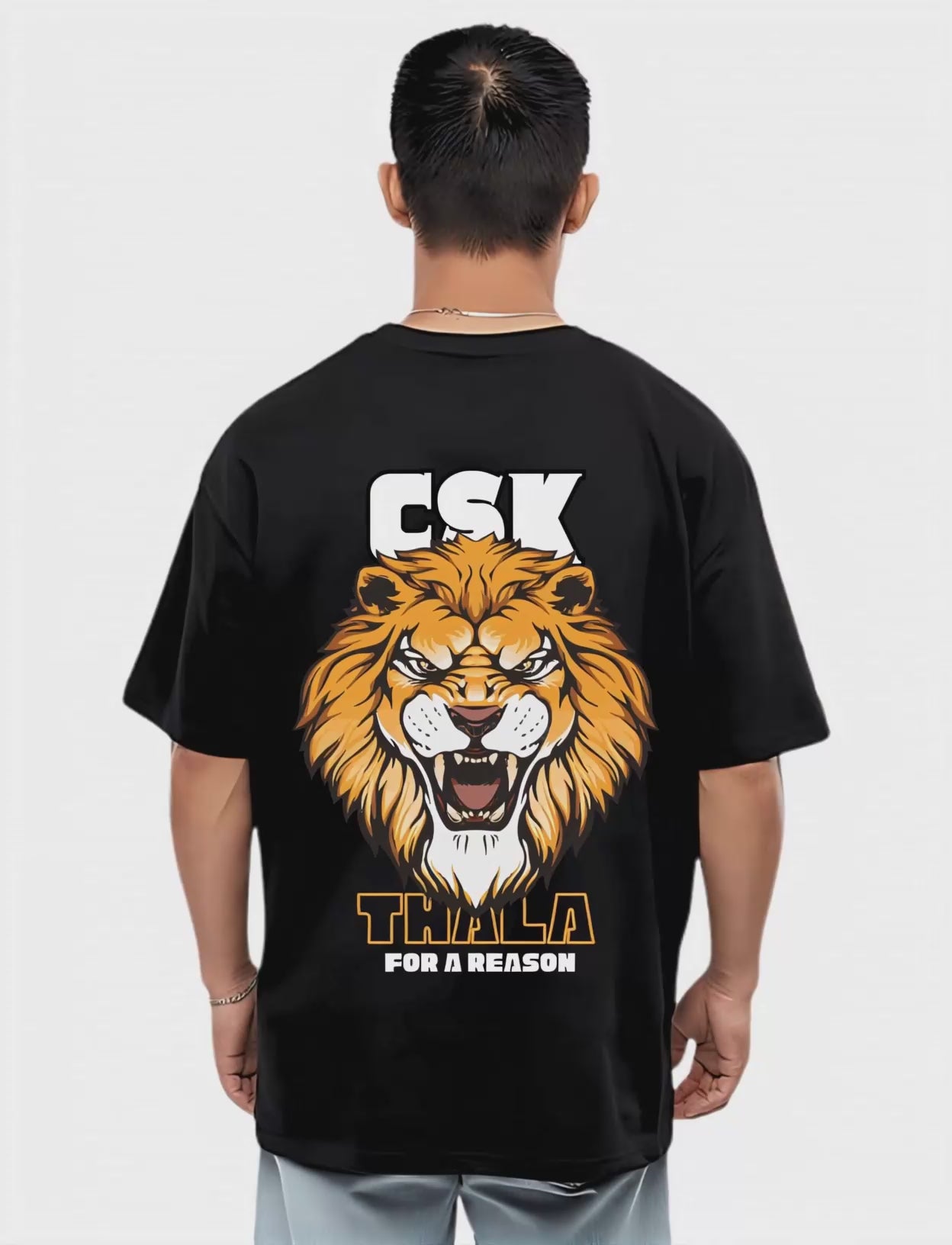 CSK Themed Men's Oversized Tshirt |DIBBY